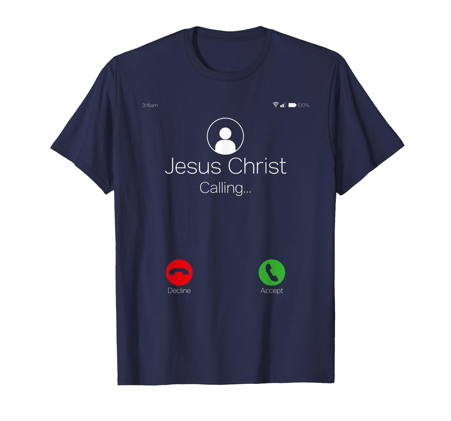 Jesus Christ Calling Christian Faith Religion Graphic Themed T-Shirt