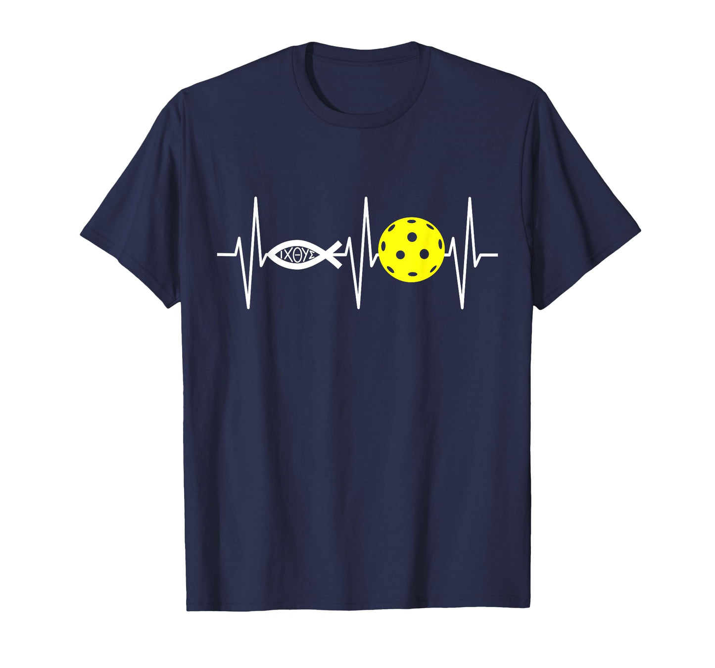 Christian Shirt Pickleball Player Ichthys Jesus Fish Symbol T-Shirt