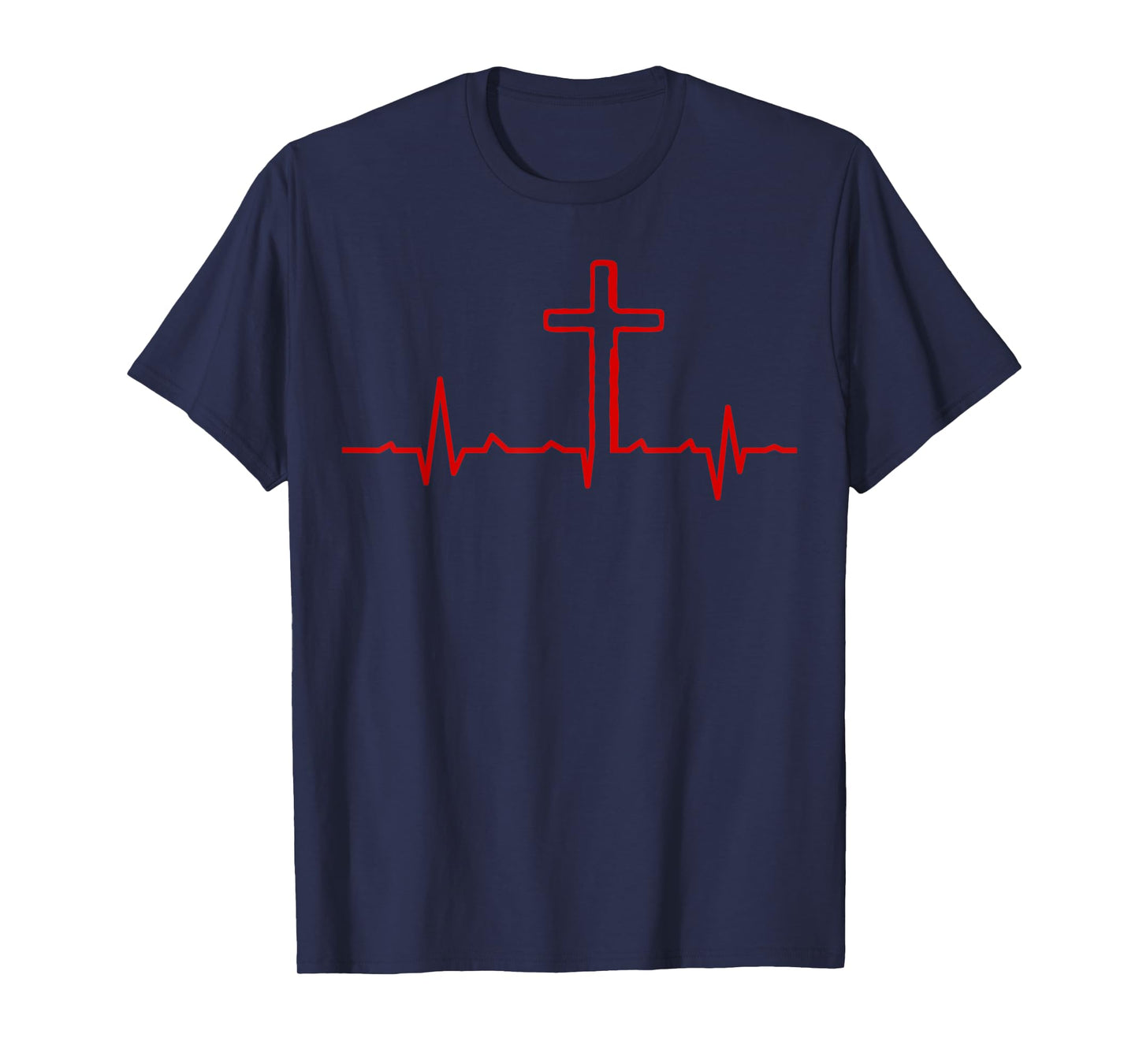 Cross Heartbeat Christian Faith T-Shirt