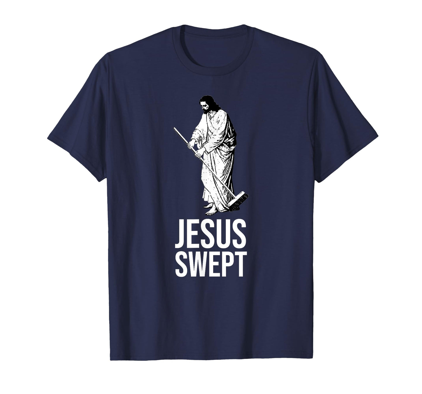 Funny Jesus Swept Drawing Pun. Sacrilege, Humorous Satire T-Shirt