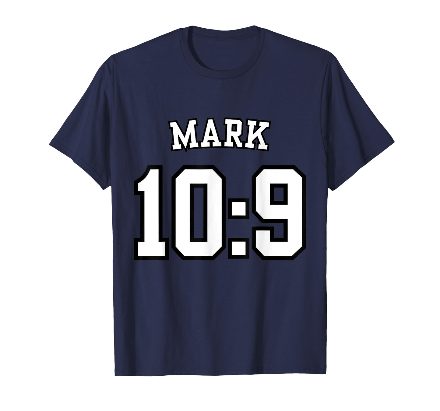 Mark 10:9 Sports Jersey Christian Scripture Design T-Shirt