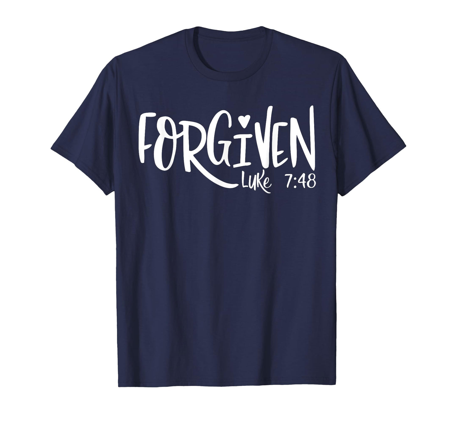 Forgiven Faith Based Top Plus Size 2x Christian Bible Verse T-Shirt
