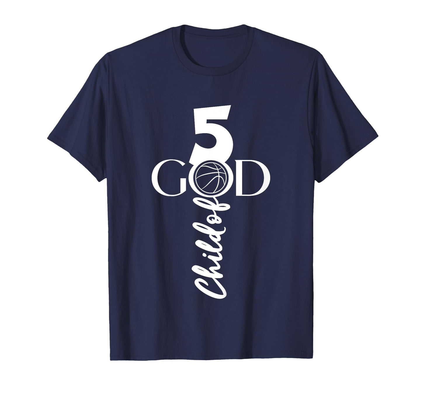 JESUS 5 YEARS CHILD OF GOD BASKETBALL 5TH BIRTHDAY T-Shirt