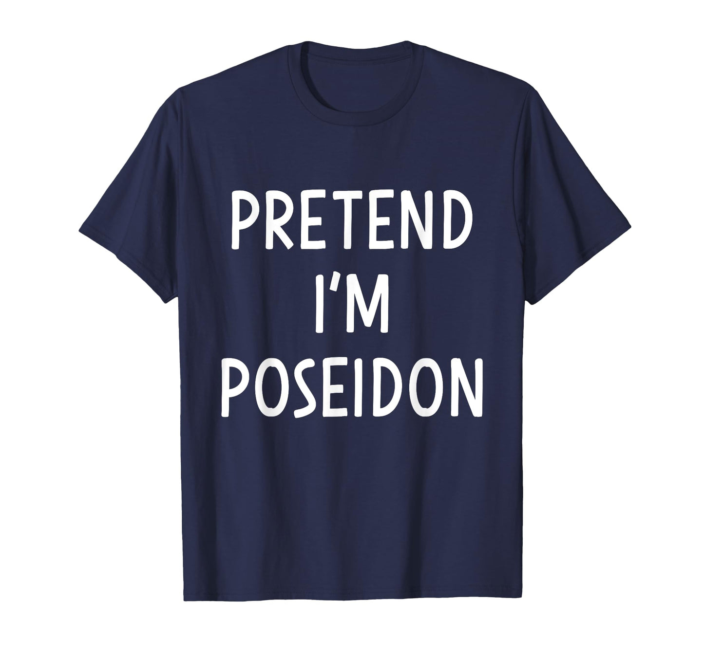 Pretend Poseidon greek god easy costume for halloween party T-Shirt