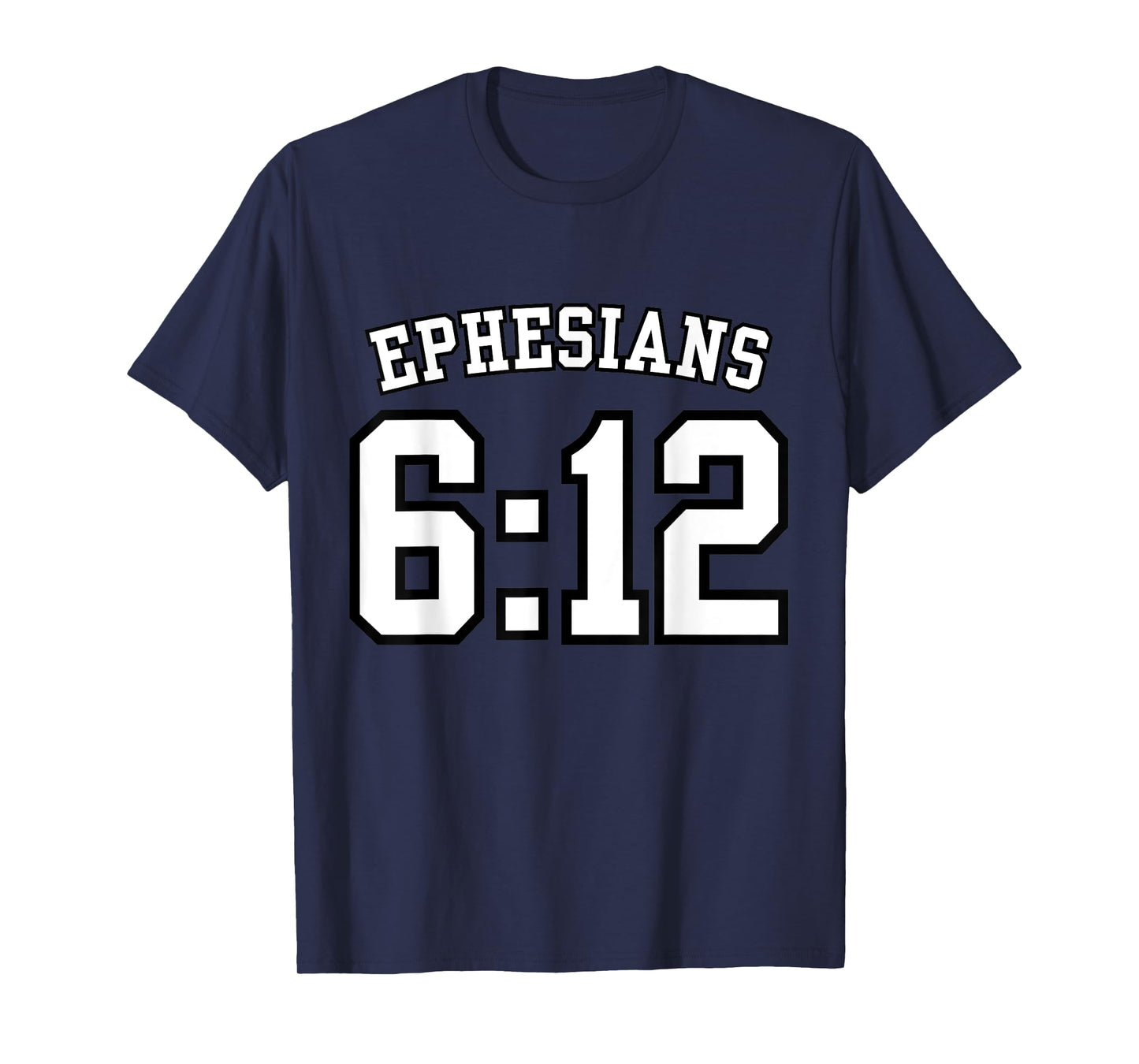 Ephesians 6:12 Sports Jersey Christian Scripture Design T-Shirt