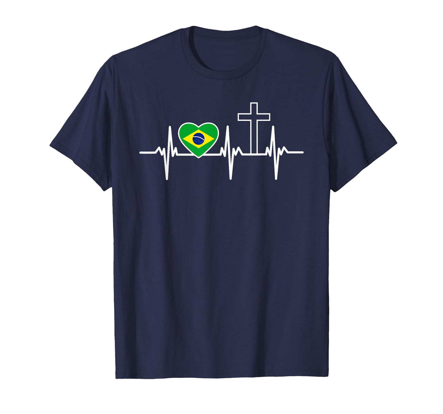 A Heart For Jesus And Brazil - Christian Clothing T-Shirt