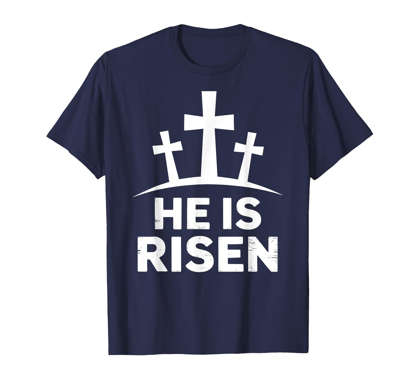 He is risen with cross for christian easter T-Shirt