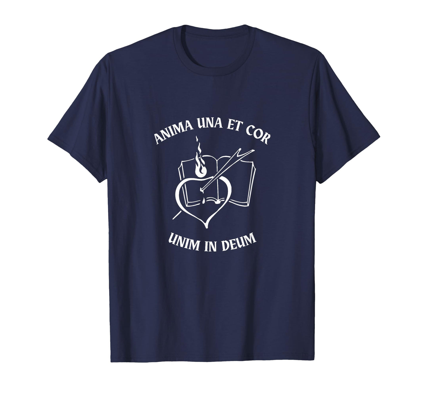 Augustinian Motto - Anima Una et Cor Unum in Deum - Catholic T-Shirt