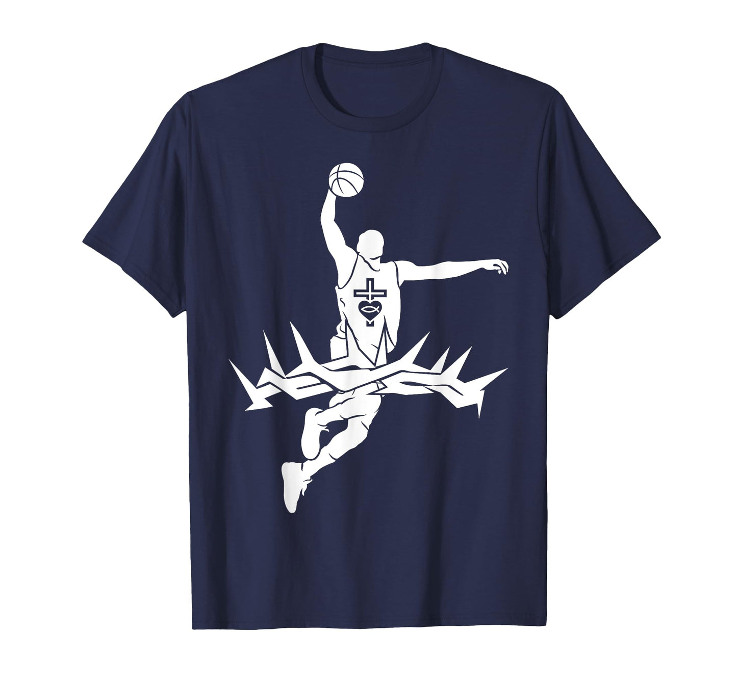 Religious Jesus Basketball Christ GOD Basketball T-Shirt