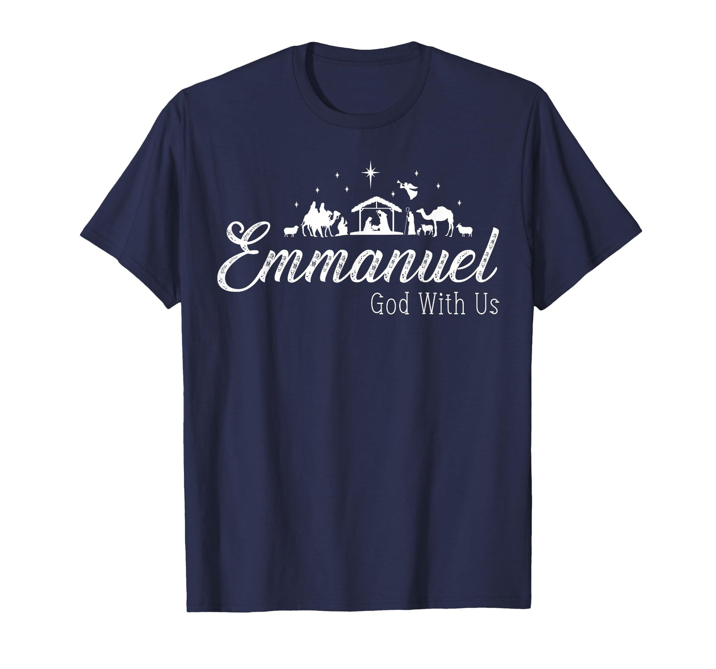 Emmanuel God With Us Nativity Scenes Christian Christmas T-Shirt