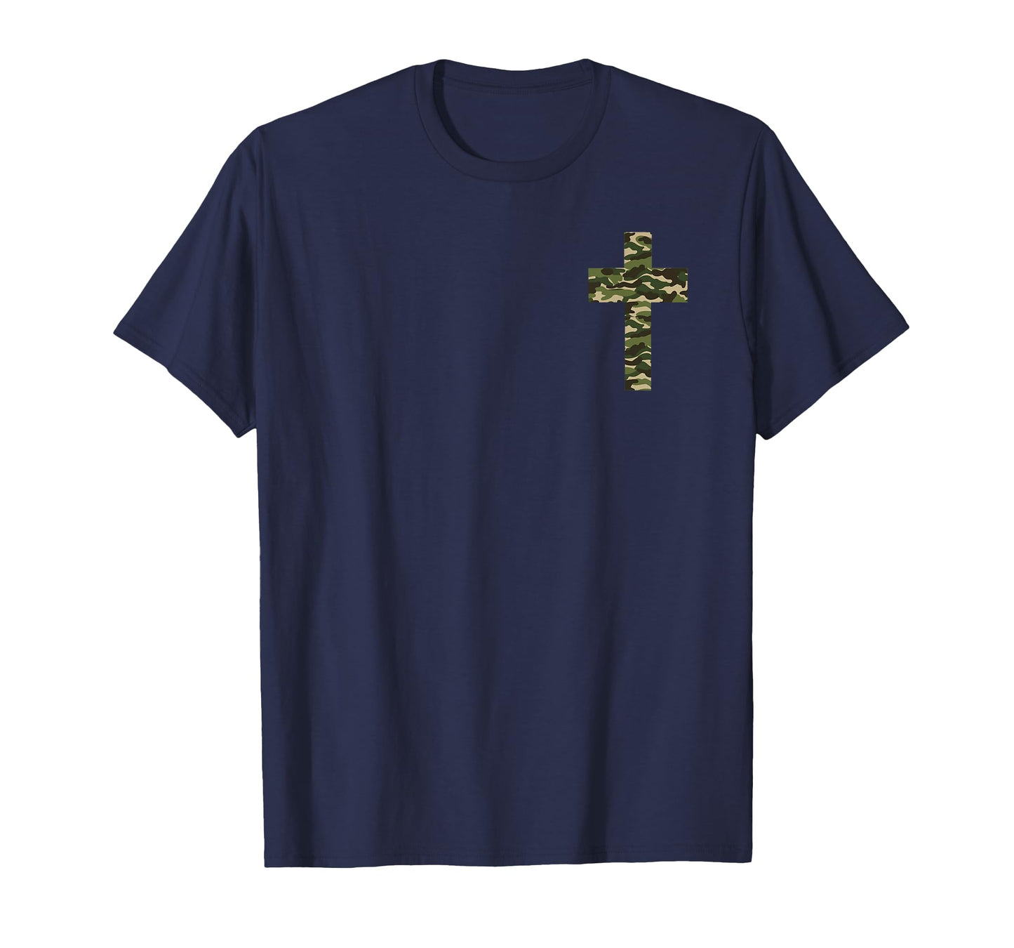 (2 Sided) Camo Cross I Can Do All Things Through Christ Who T-Shirt