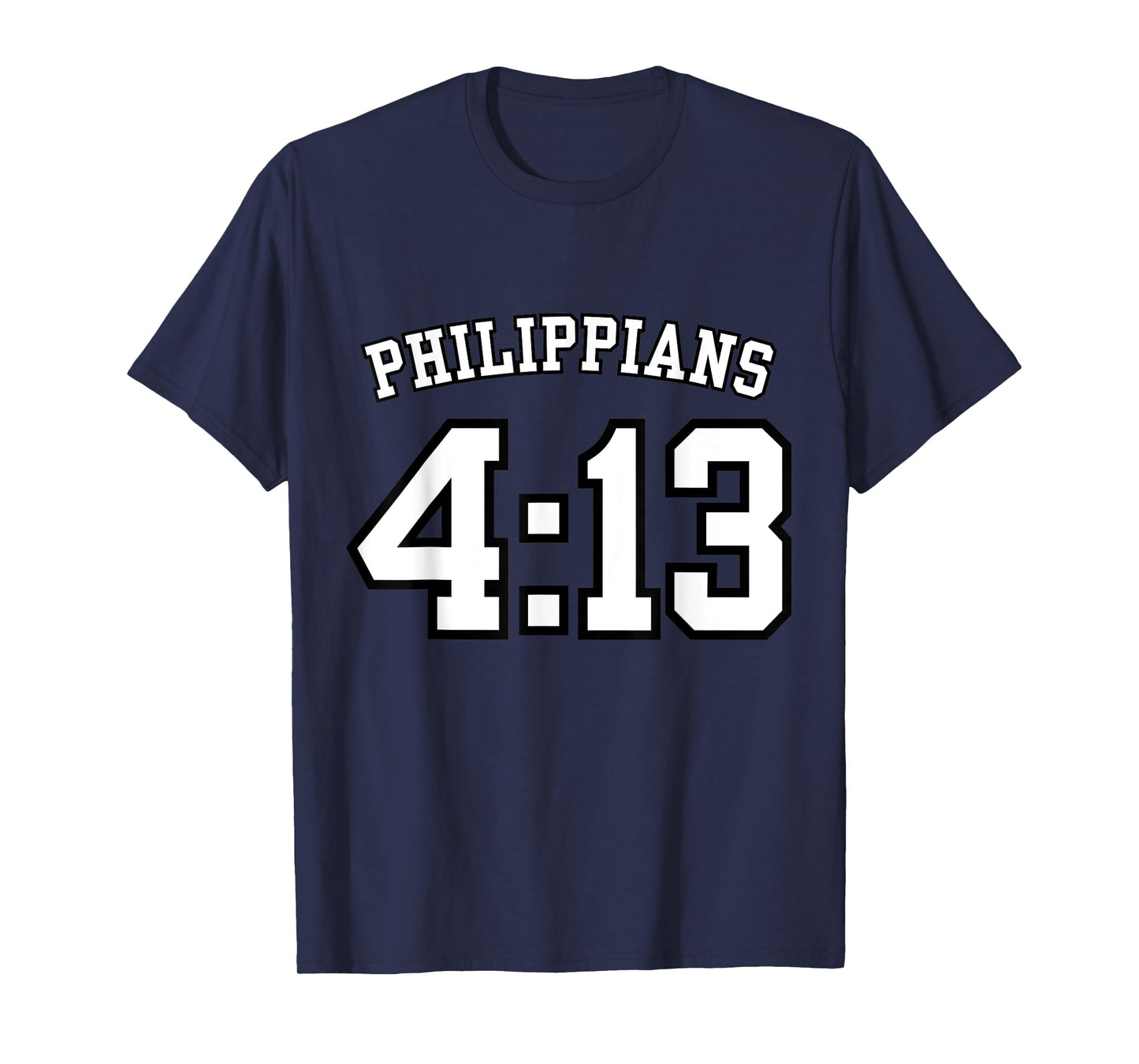 Philippians 4:13 Sports Jersey Christian Scripture Design T-Shirt