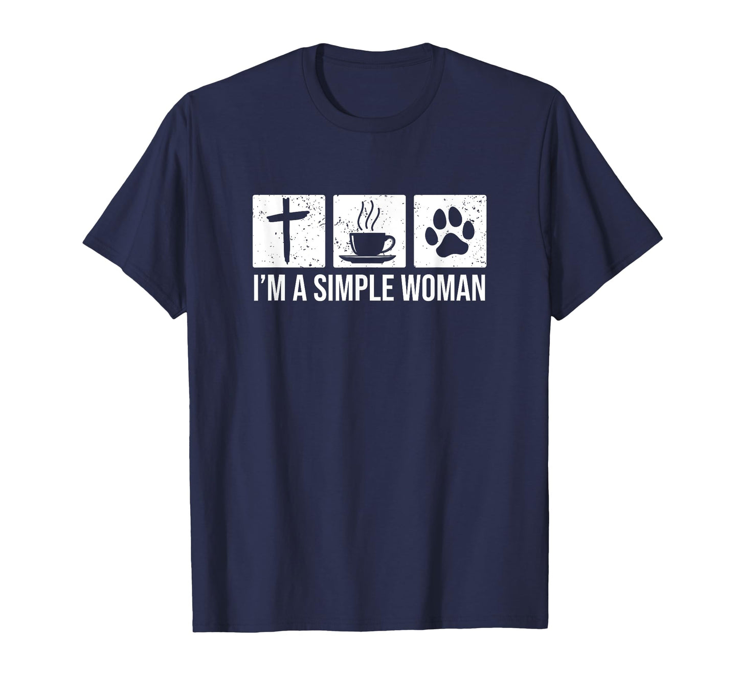 I'm A Simple Woman - Jesus Coffee Dog T-Shirt
