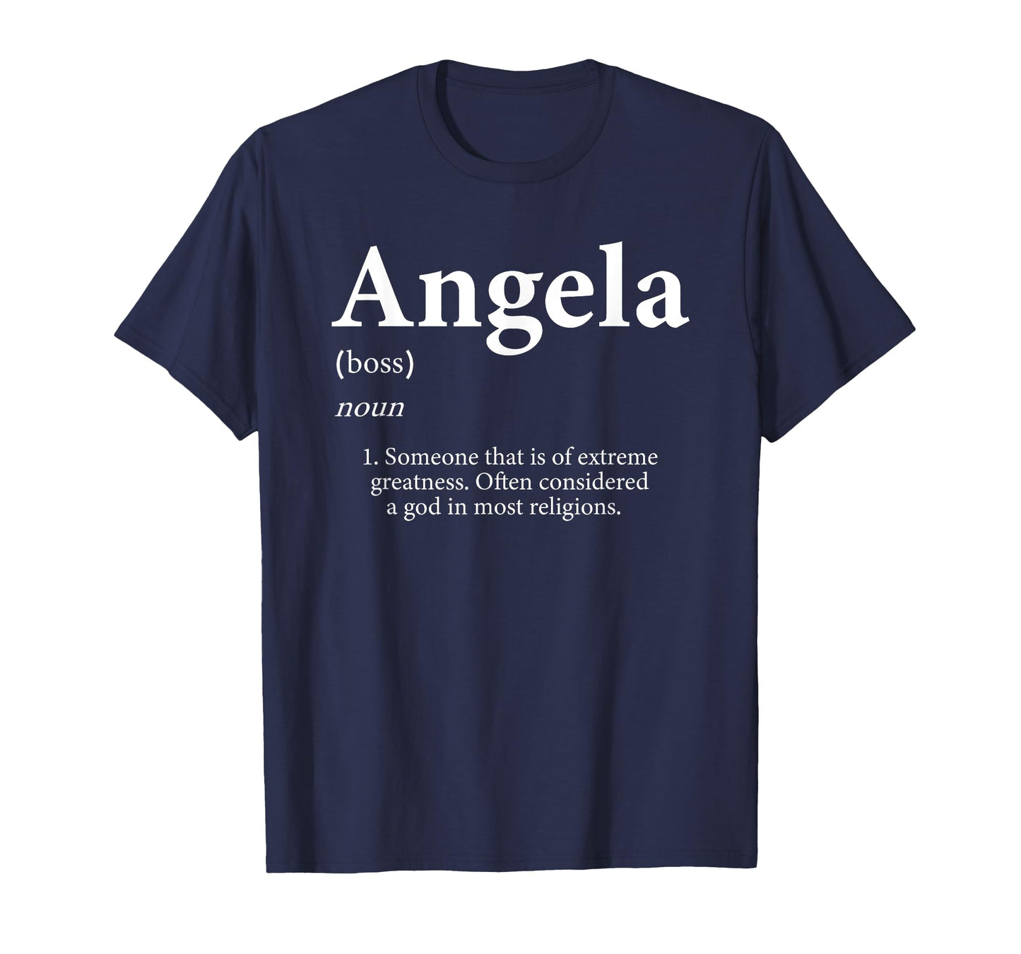 Angela Definition Funny First Name Birthday Party For Angela T-Shirt