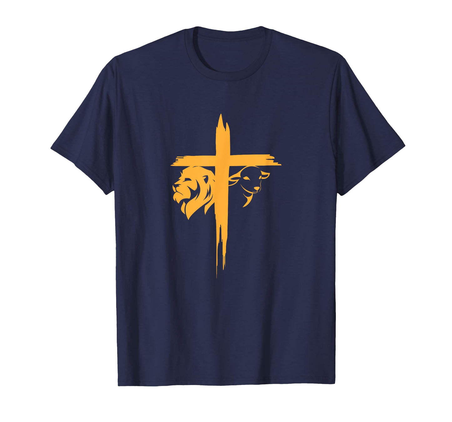 Lion and Lamb Cross Christian T-Shirt