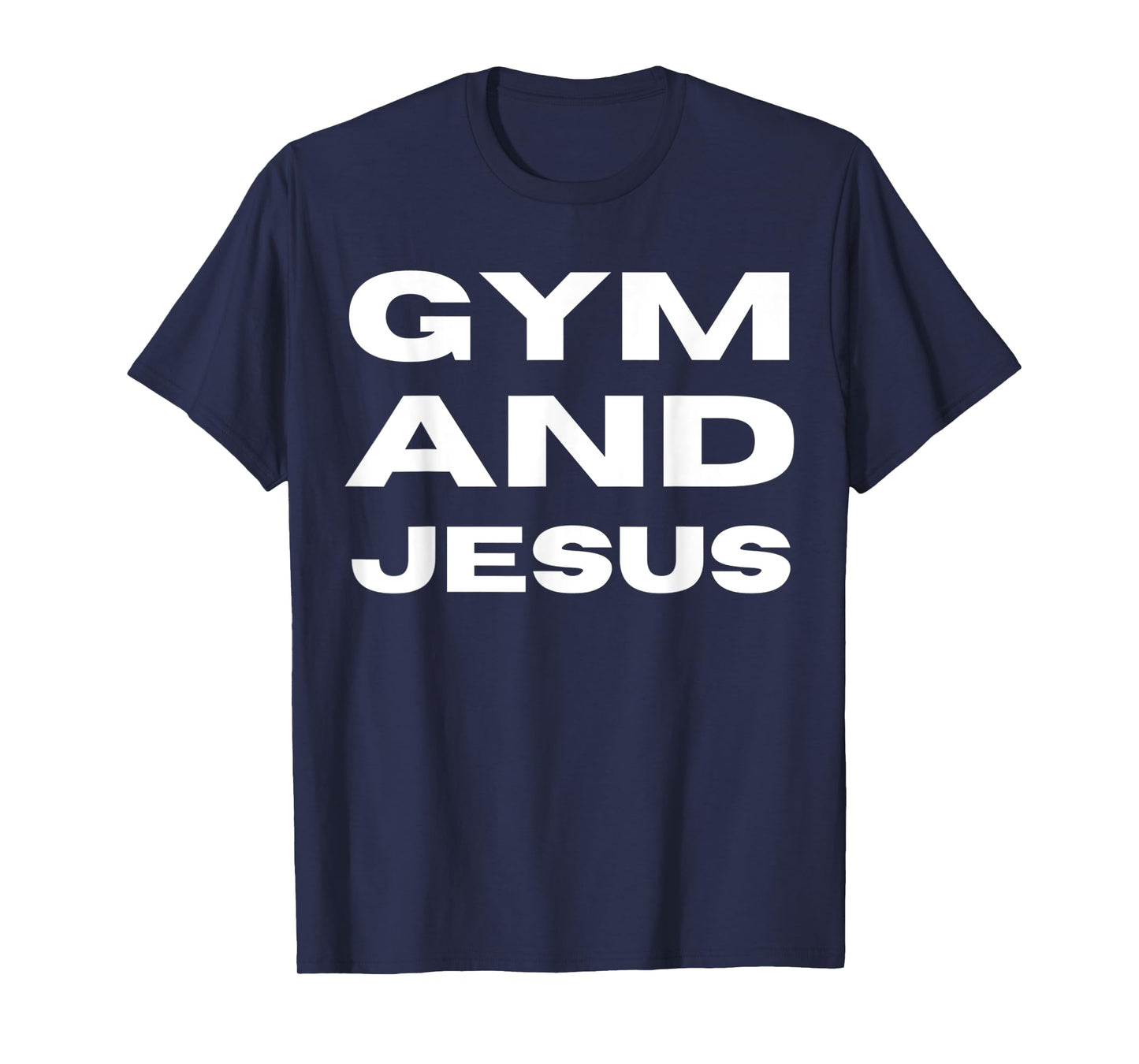 Gym and Jesus Funny Fitness Christian Gym Lover T-Shirt