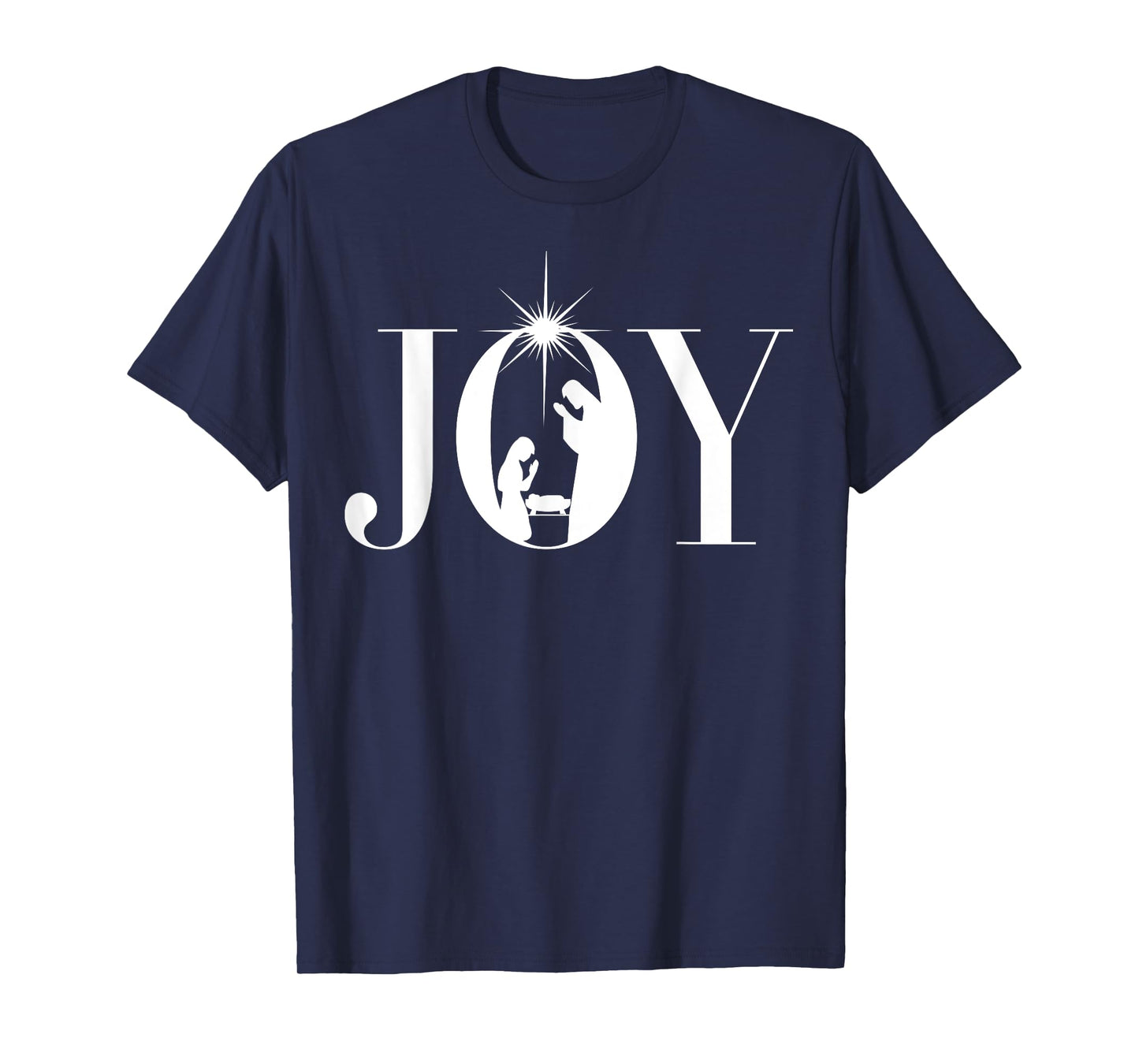 Christmas Nativity Christian T-Shirt Christmas Joy White T-Shirt
