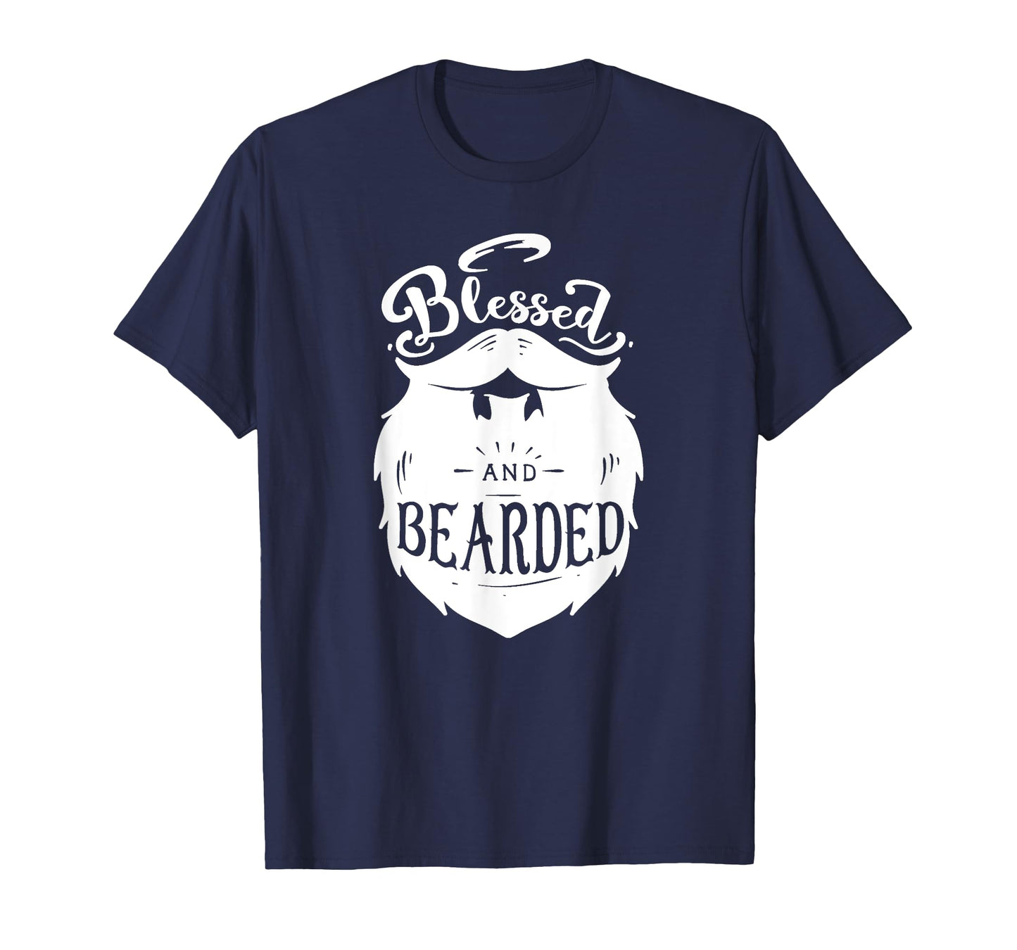 Blessed and Bearded - Jesus Praying Beard Hair Mustache T-Shirt