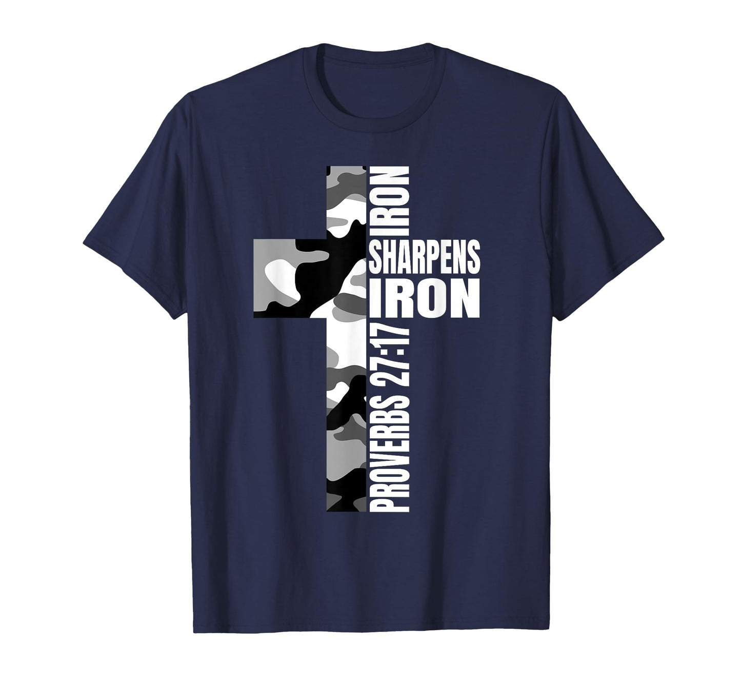 White Camo Iron Sharpens Iron Christian Verse Easter Couples T-Shirt