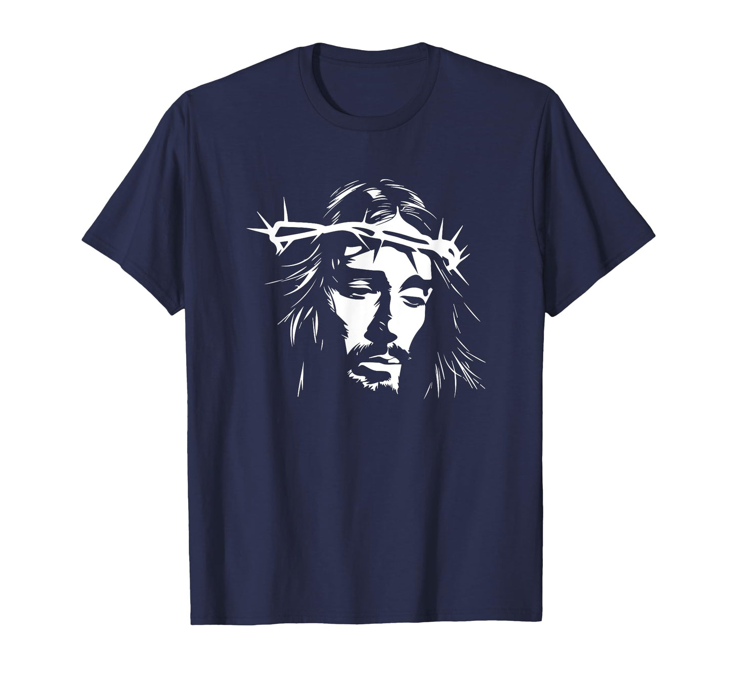 Jesus Christ Design Unisex-Adult T-Shirt, Black, Small, Short Sleeve, Modern, Classic, Casual, Vacation, Cotton 65% Polyester 35%