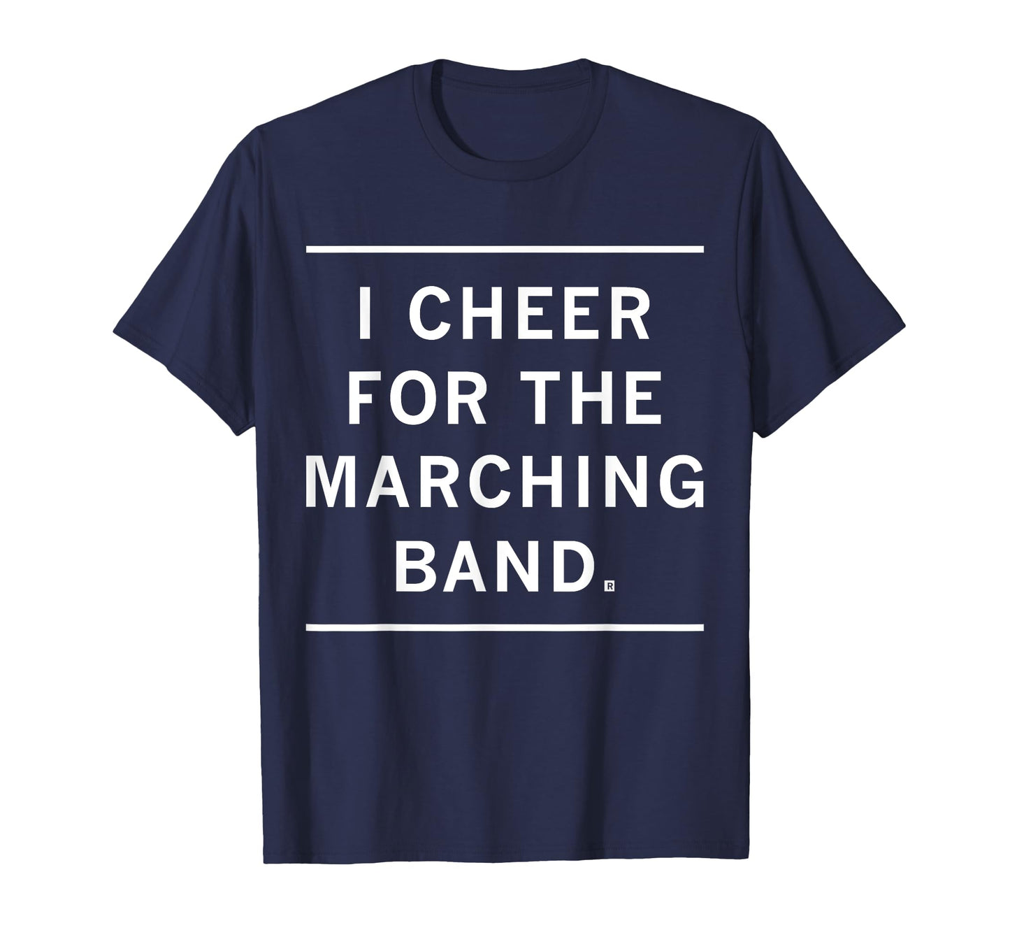 Funny Humor Quote Tee Ideas Trendy Unisex Black Modern T-Shirt Small Short Sleeve I Cheer For The Marching Band