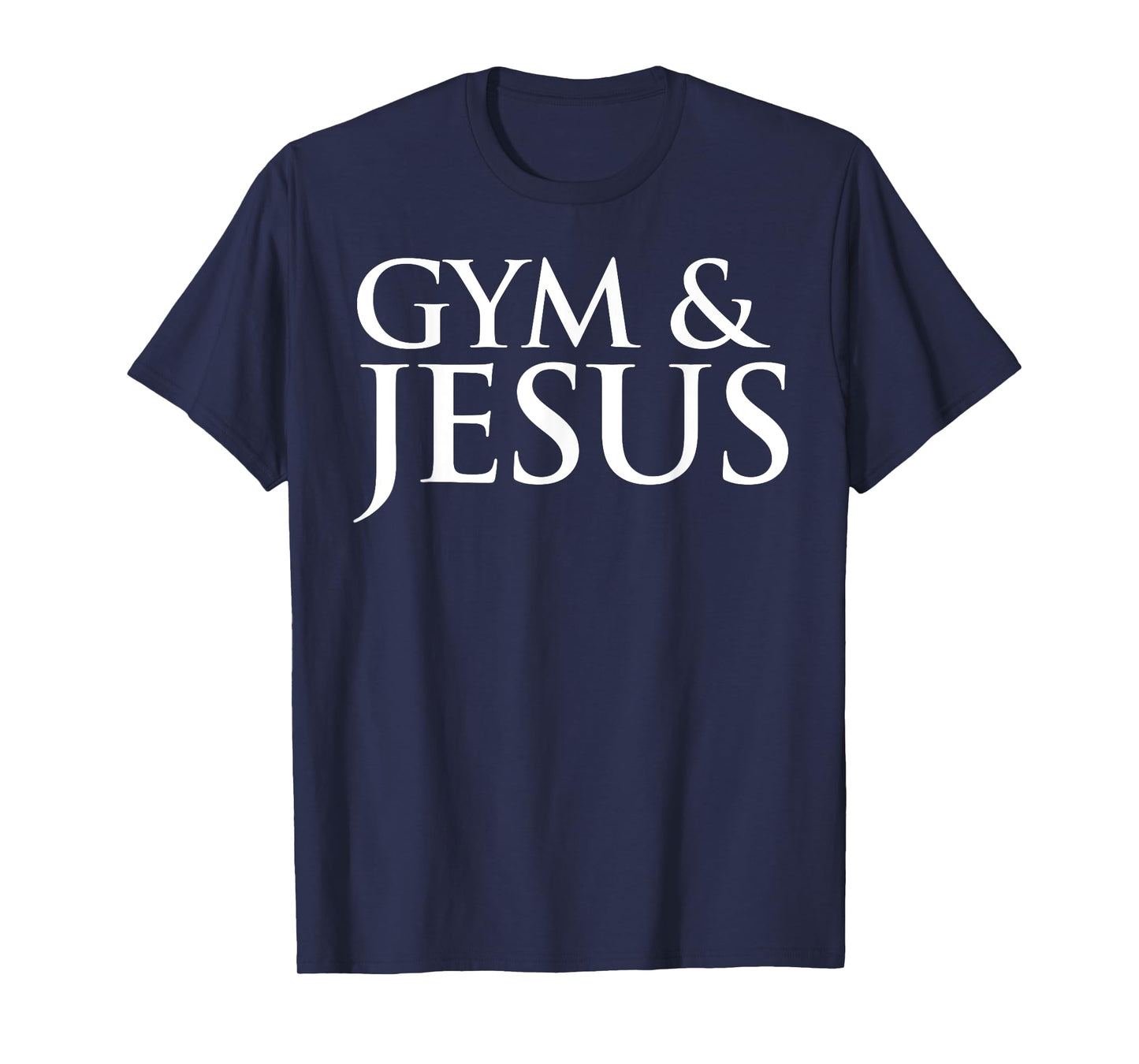 Distressed Gym & Jesus Funny Christian Workout Gift For Men T-Shirt