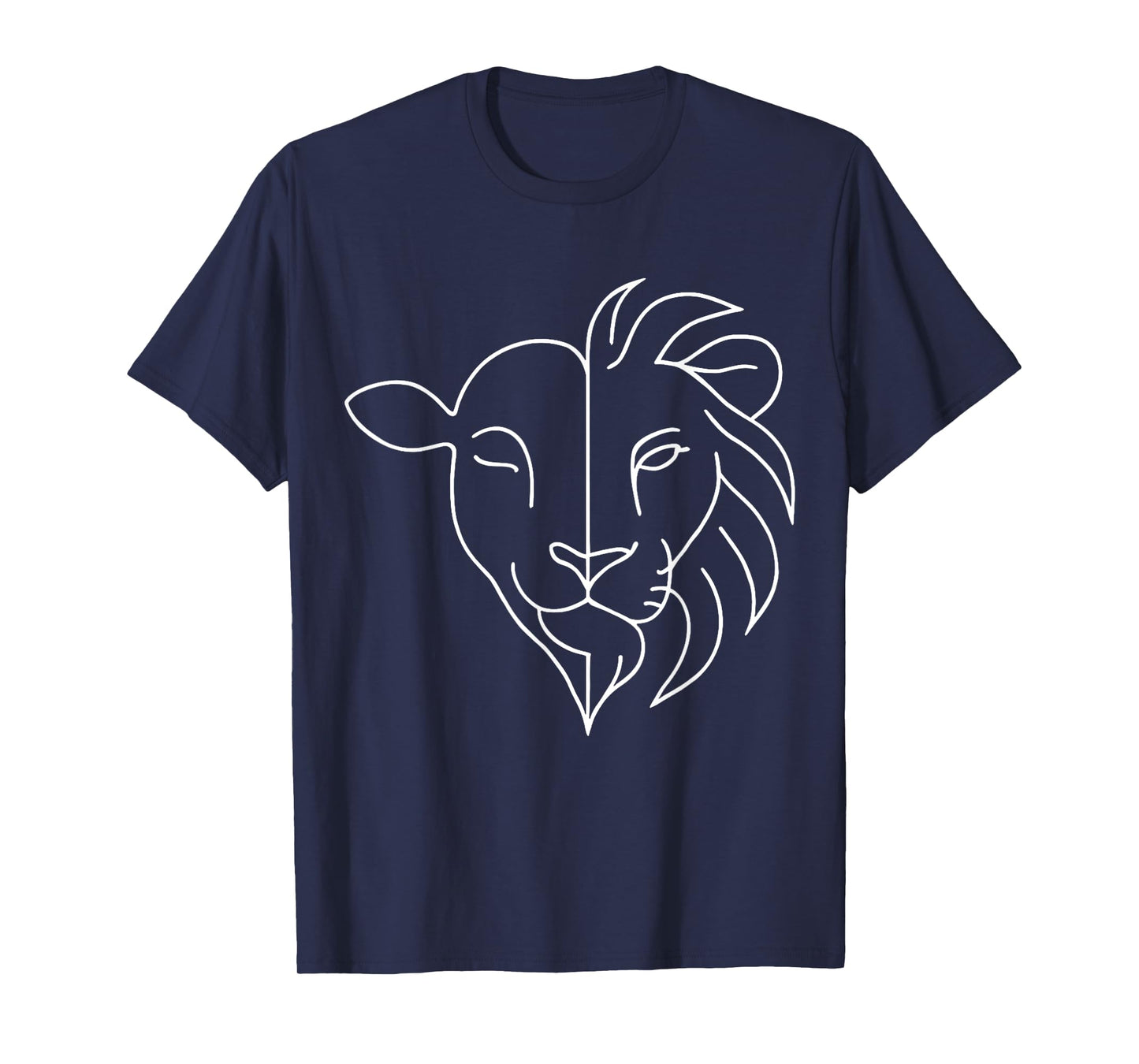 Lion and Lamb Christian Faith Symbol Jesus for Men Women T-Shirt