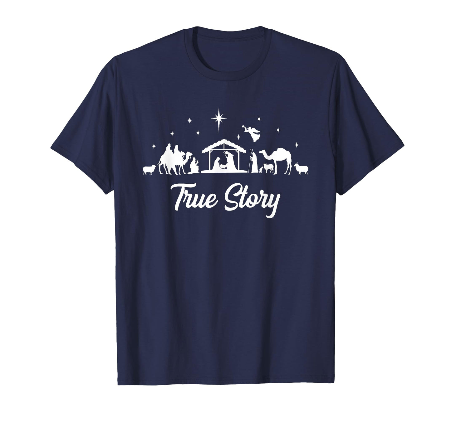True Story Nativity Scene Religious Christian Christmas T-Shirt