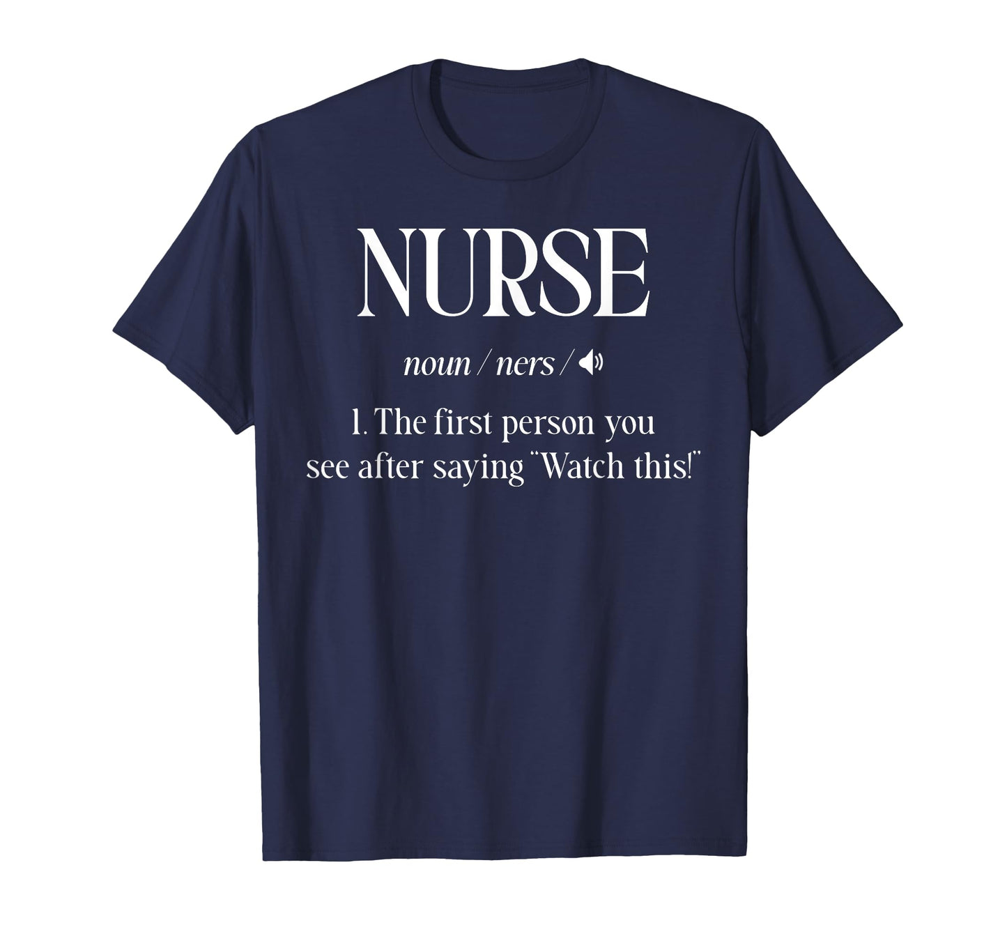 Nurse First Person You See Watch This Quote Funny nurse T-Shirt, Small, Black