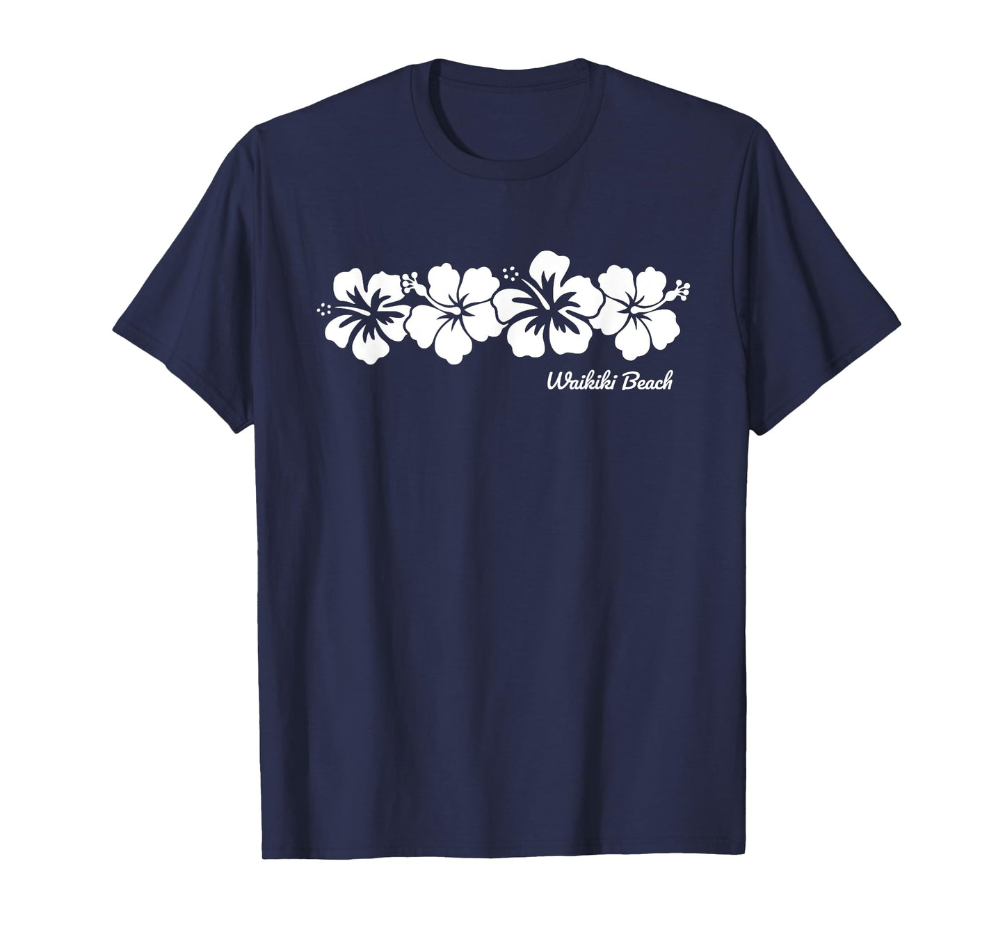 Waikiki Beach Hawaii Hibiscus Flower Souvenir Mens Womens T-Shirt