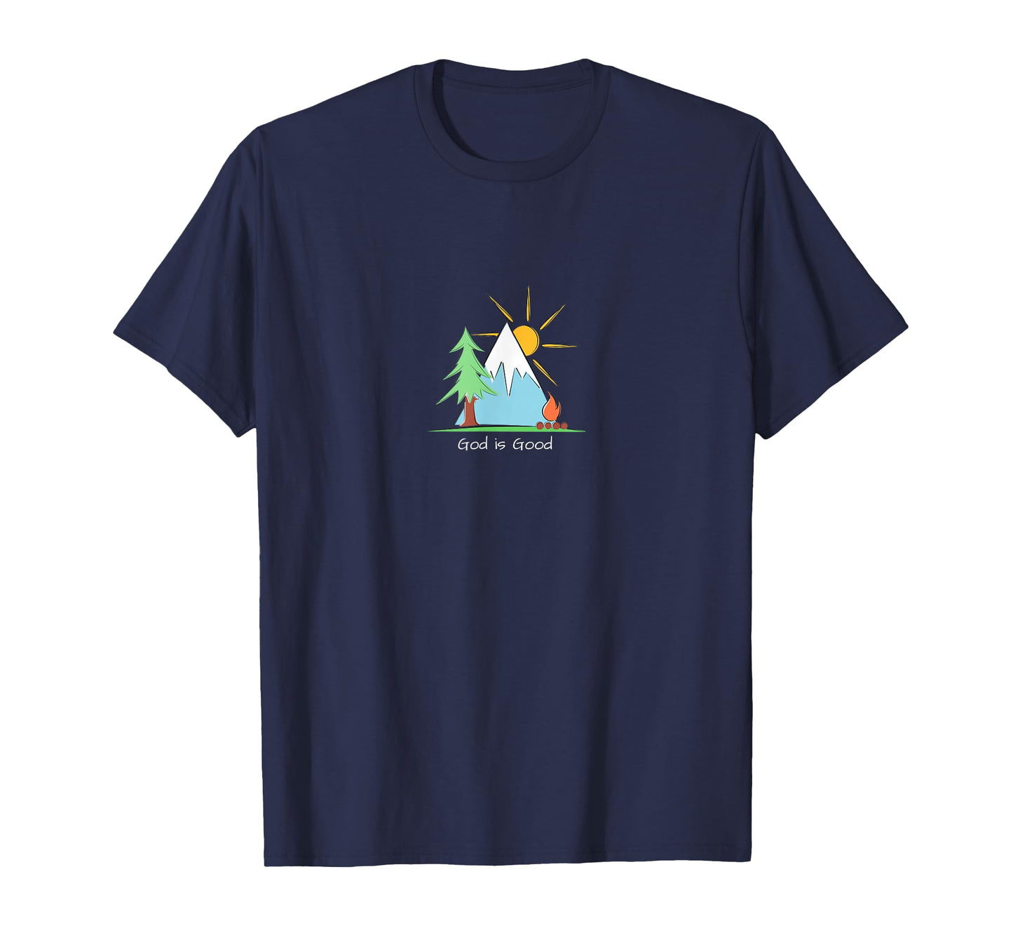 God is Good Christian Camping Wilderness Adventure Campfire T-Shirt