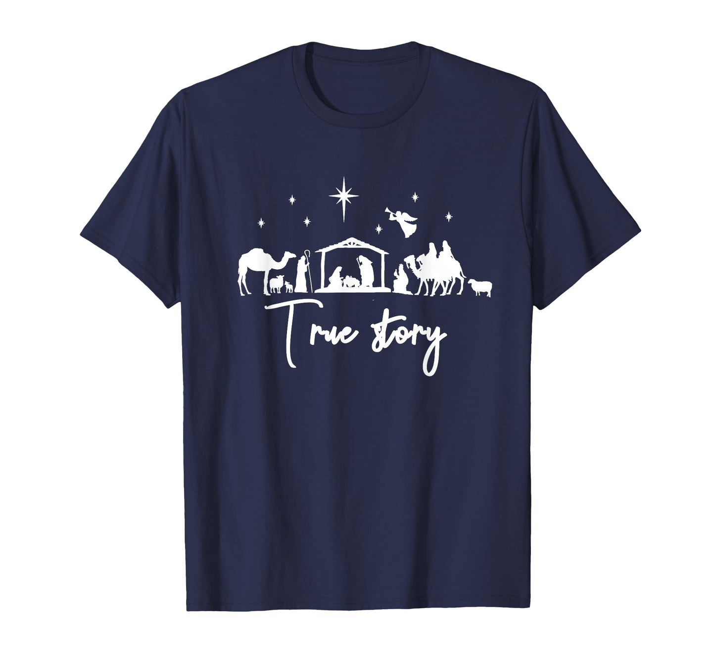True Story Nativity Christmas Baby Jesus Manger Catholic T-Shirt