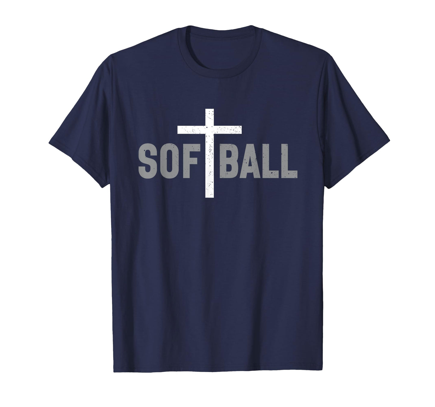 Softball Christian Cross Girls Women T-Shirt