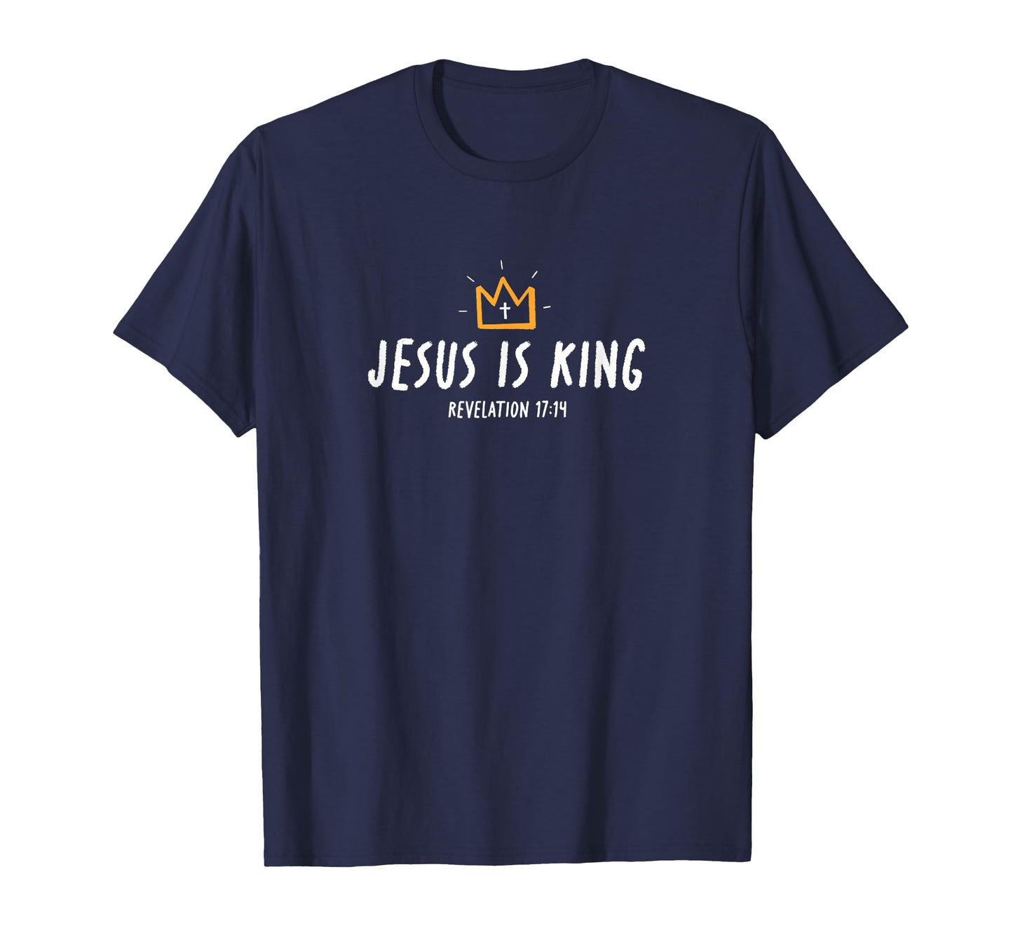 Jesus is King, Christ is King, King of Kings Lord of Lords T-Shirt, Small, Black