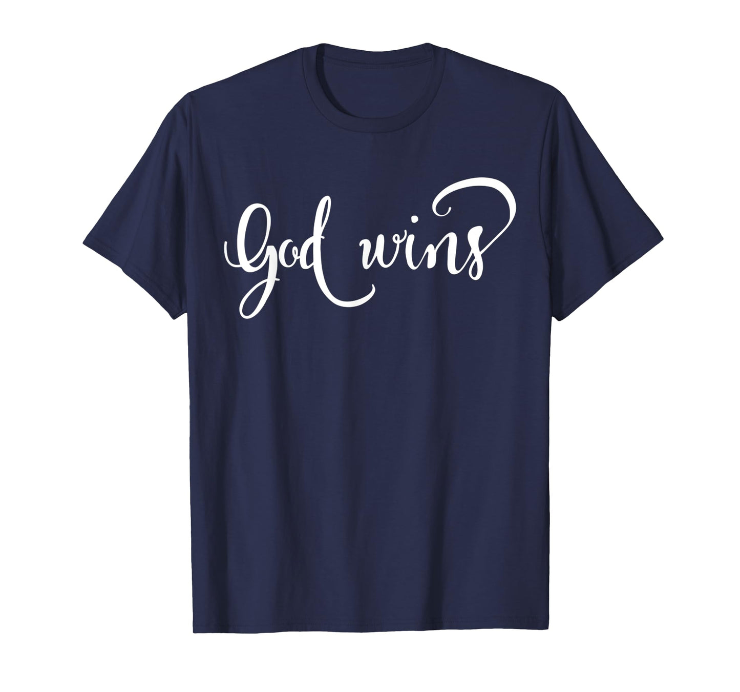 Funny God Wins Christian Cross Religious Bible Verse T-Shirt