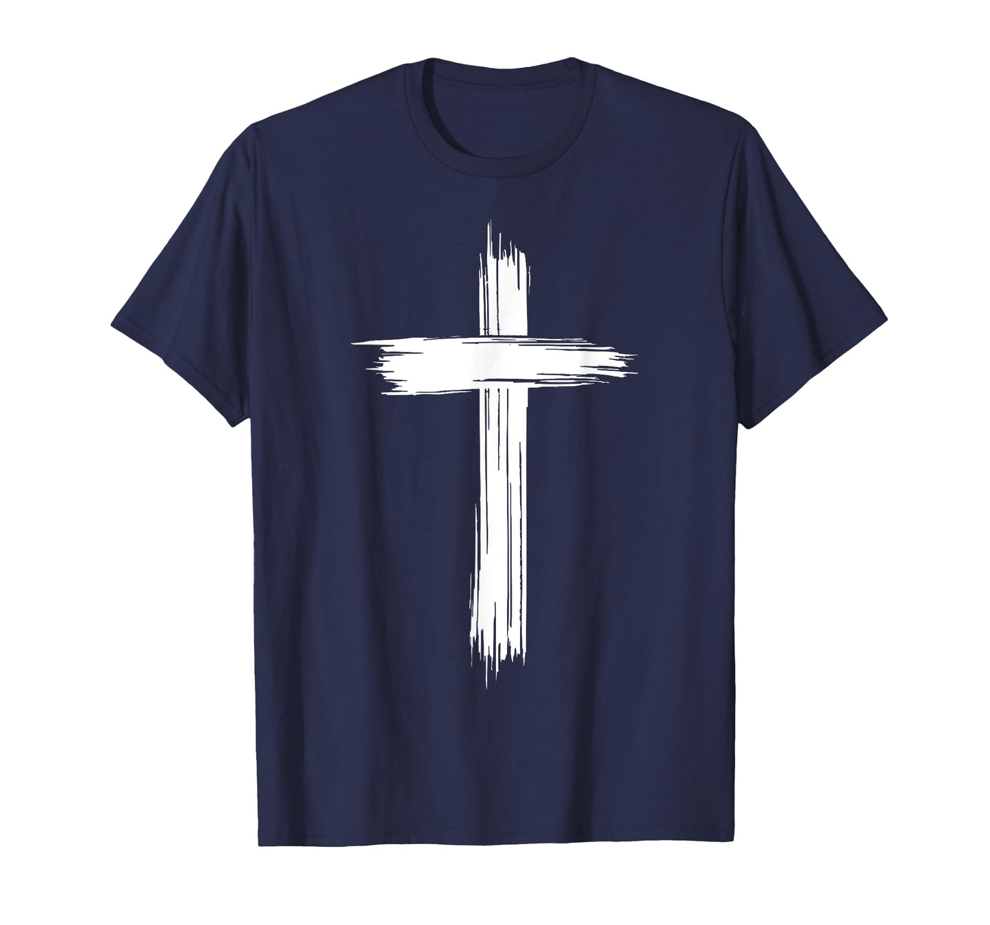 Brush Stroke Cross - Christian Faith Cross T-Shirt