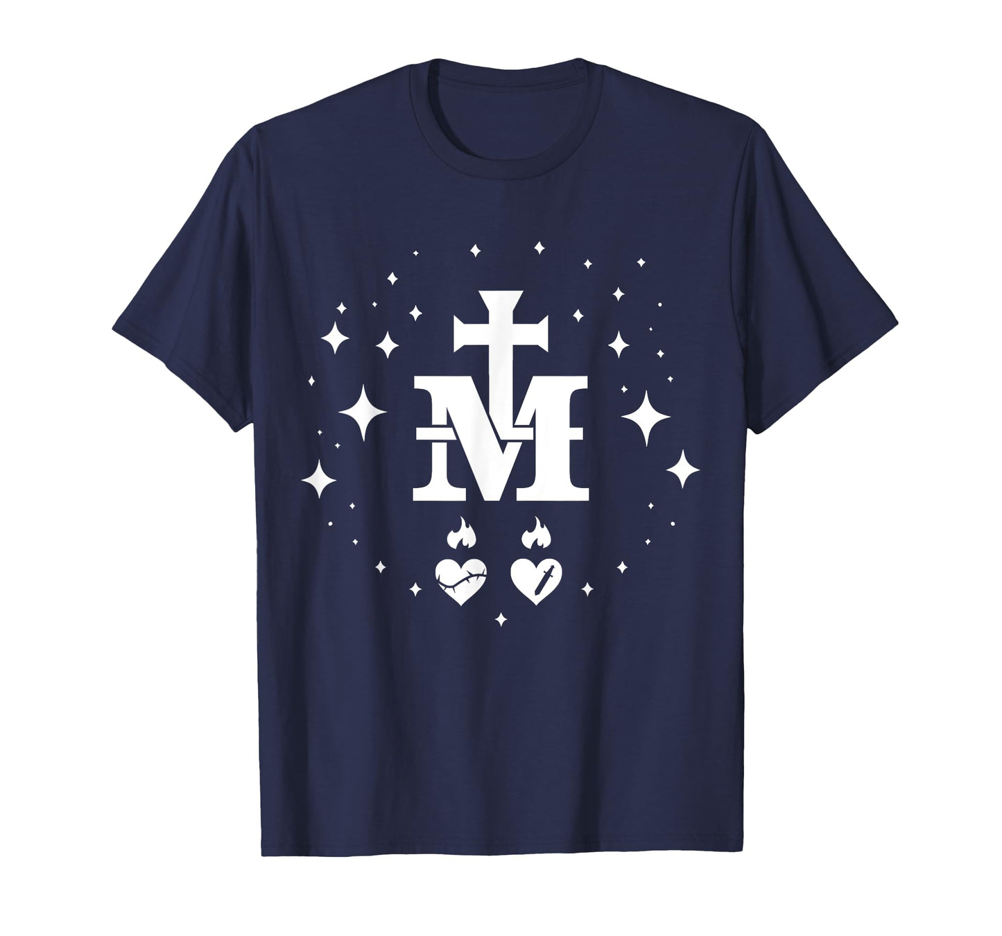 Miraculous Medal - Catholic Virgin Mary Holy Heart T-Shirt