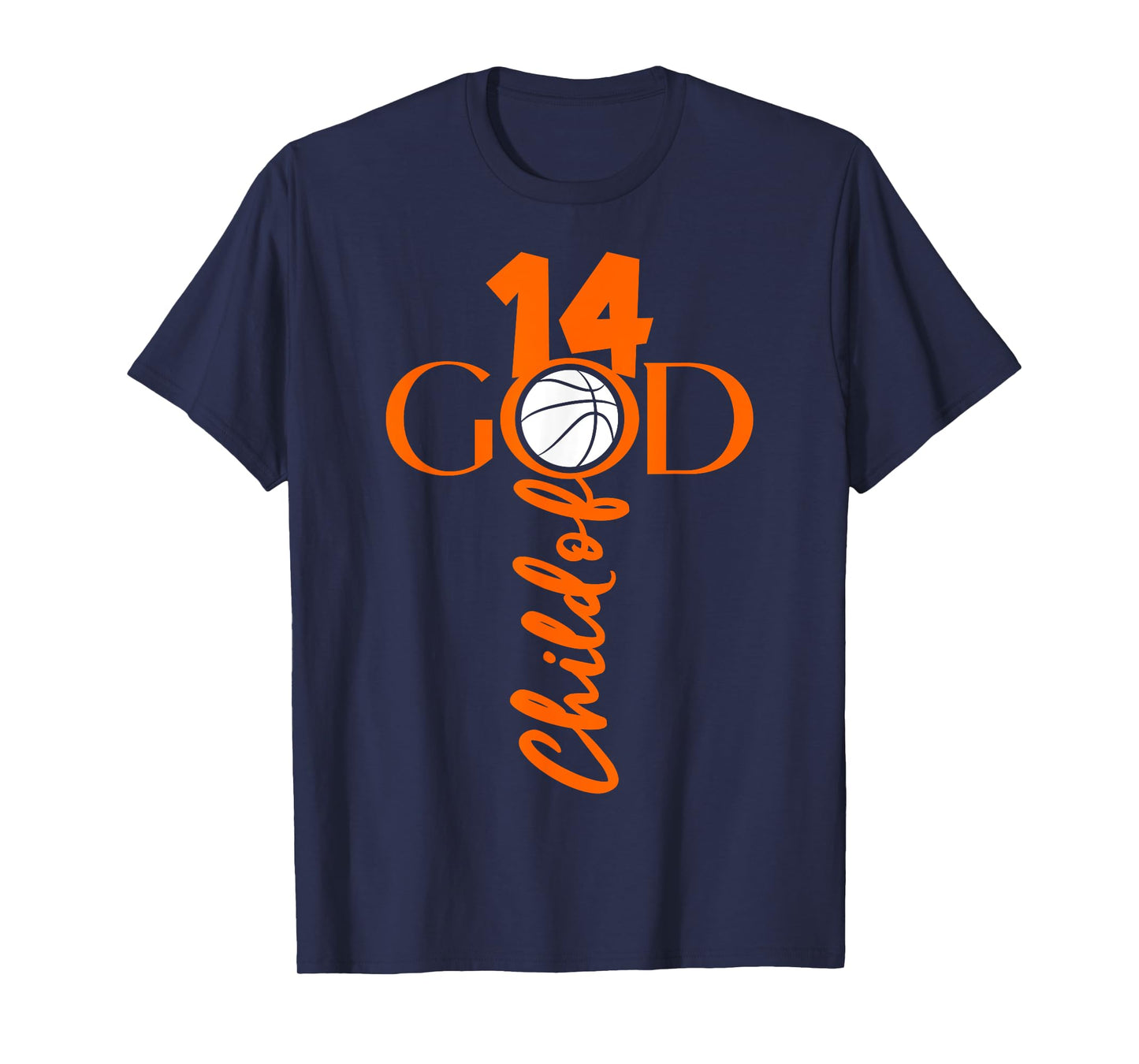 JESUS 14 YEARS CHILD OF GOD BASKETBALL 14TH BIRTHDAY T-Shirt
