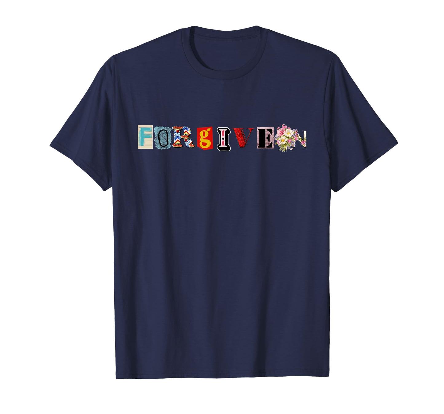 FORGIVEN Collaged Design for all ages Matching Family Faith T-Shirt