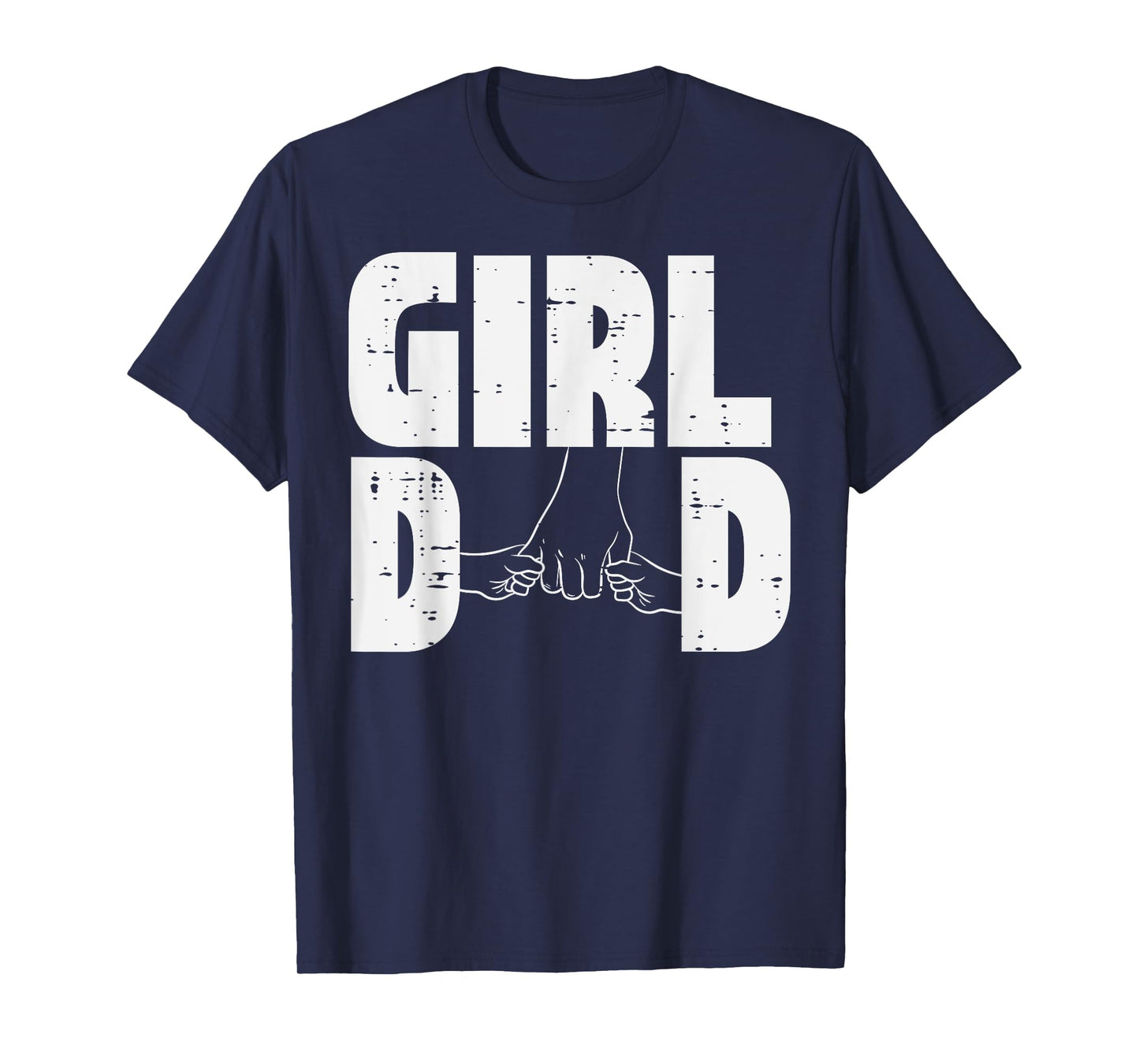 Fathers Day Girl Dad Hold Hands Cute Daddys Daughter Papa T-Shirt
