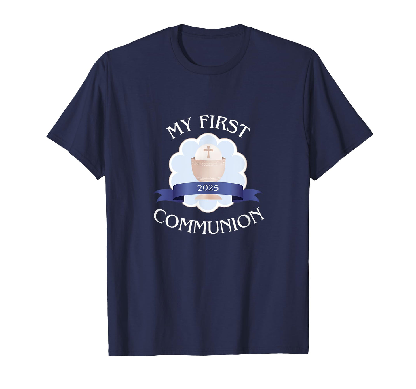 2025 Catholic Boy First Communion Sacrament Celebration T-Shirt