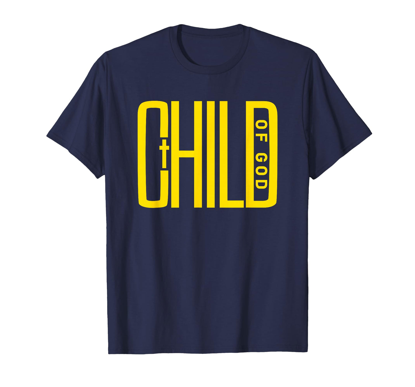 Child of God - Christian Faith, Inspirational Yellow Graphic T-Shirt