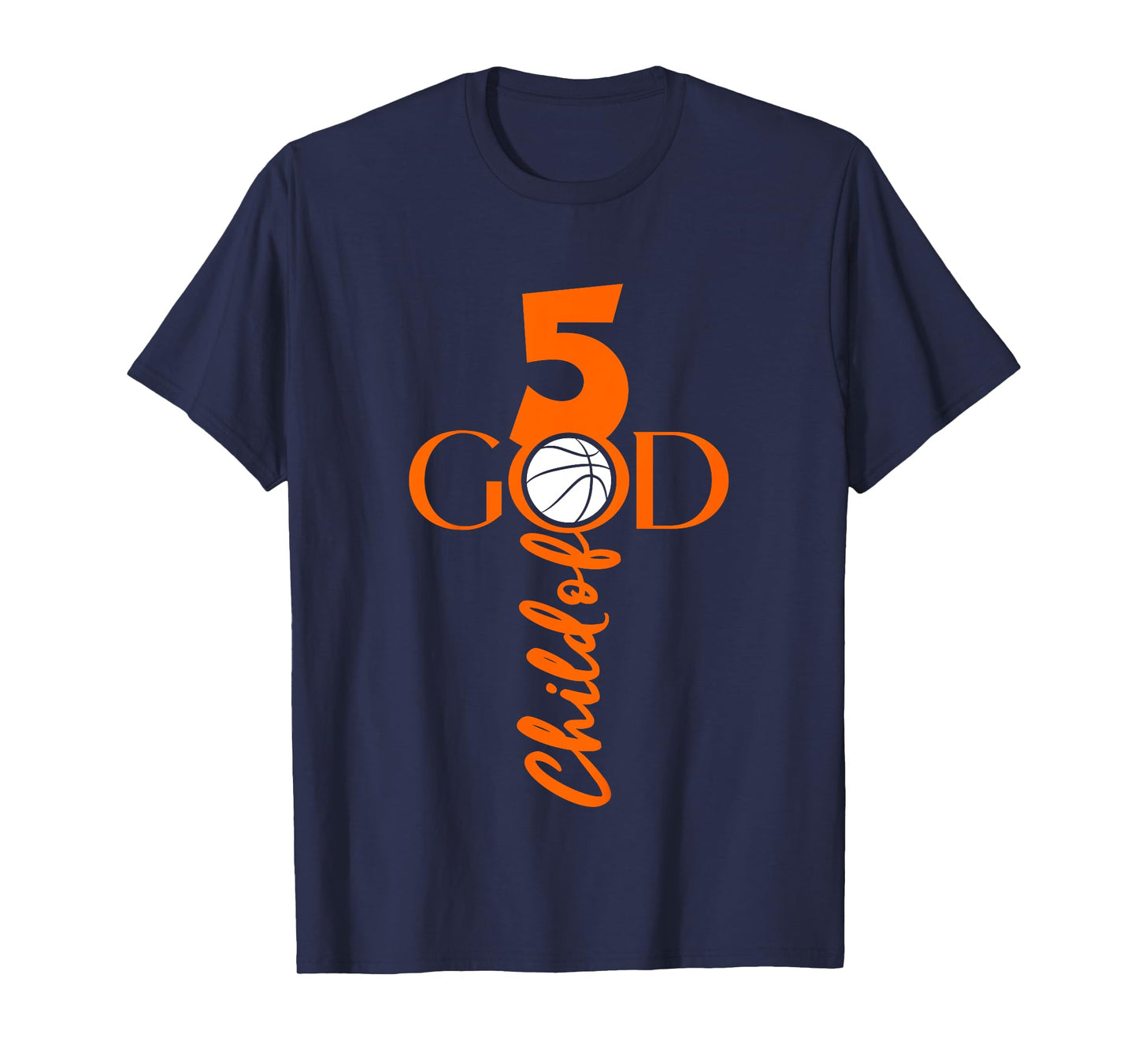 JESUS 5 YEARS CHILD OF GOD BASKETBALL 5TH BIRTHDAY T-Shirt