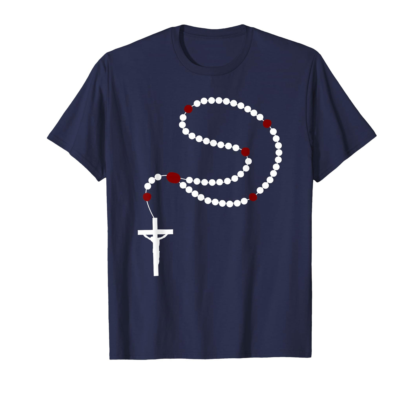 Catholic Rosary Beads Crucifix Christian Faith T-Shirt
