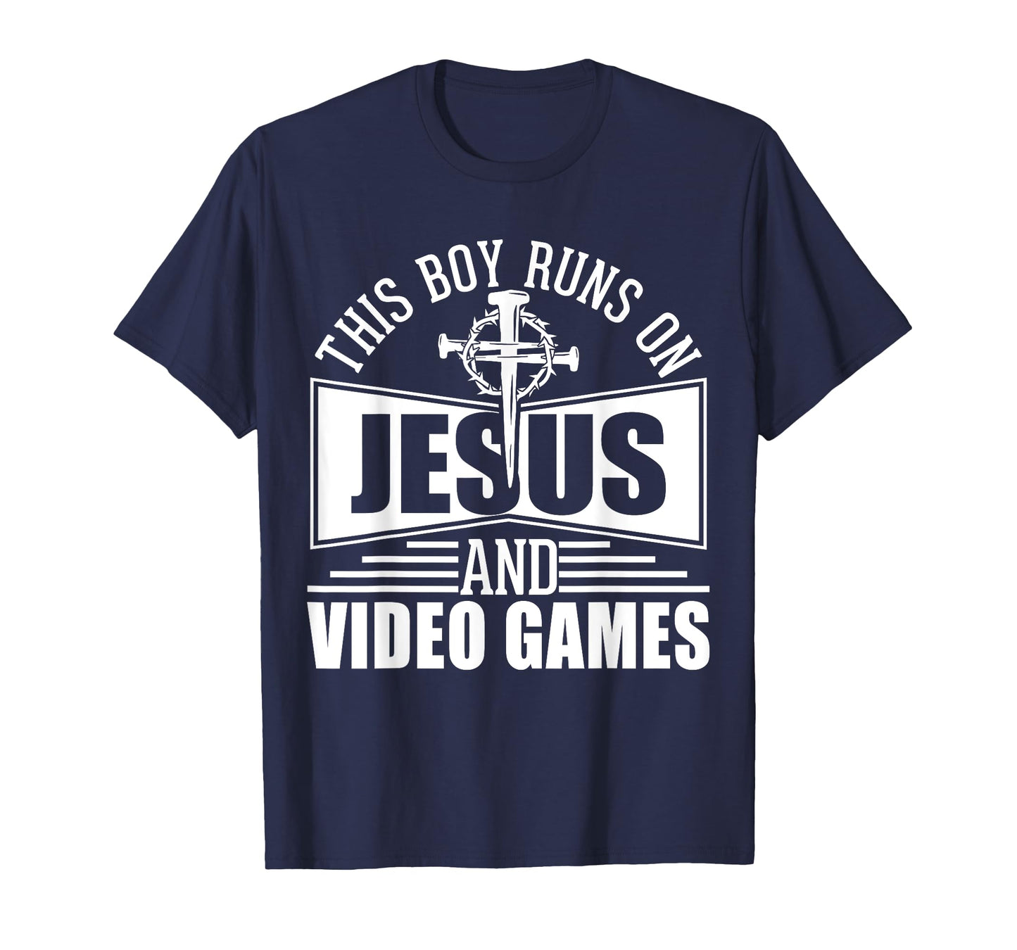 This Boy Runs On Jesus And Video Games T-Shirt