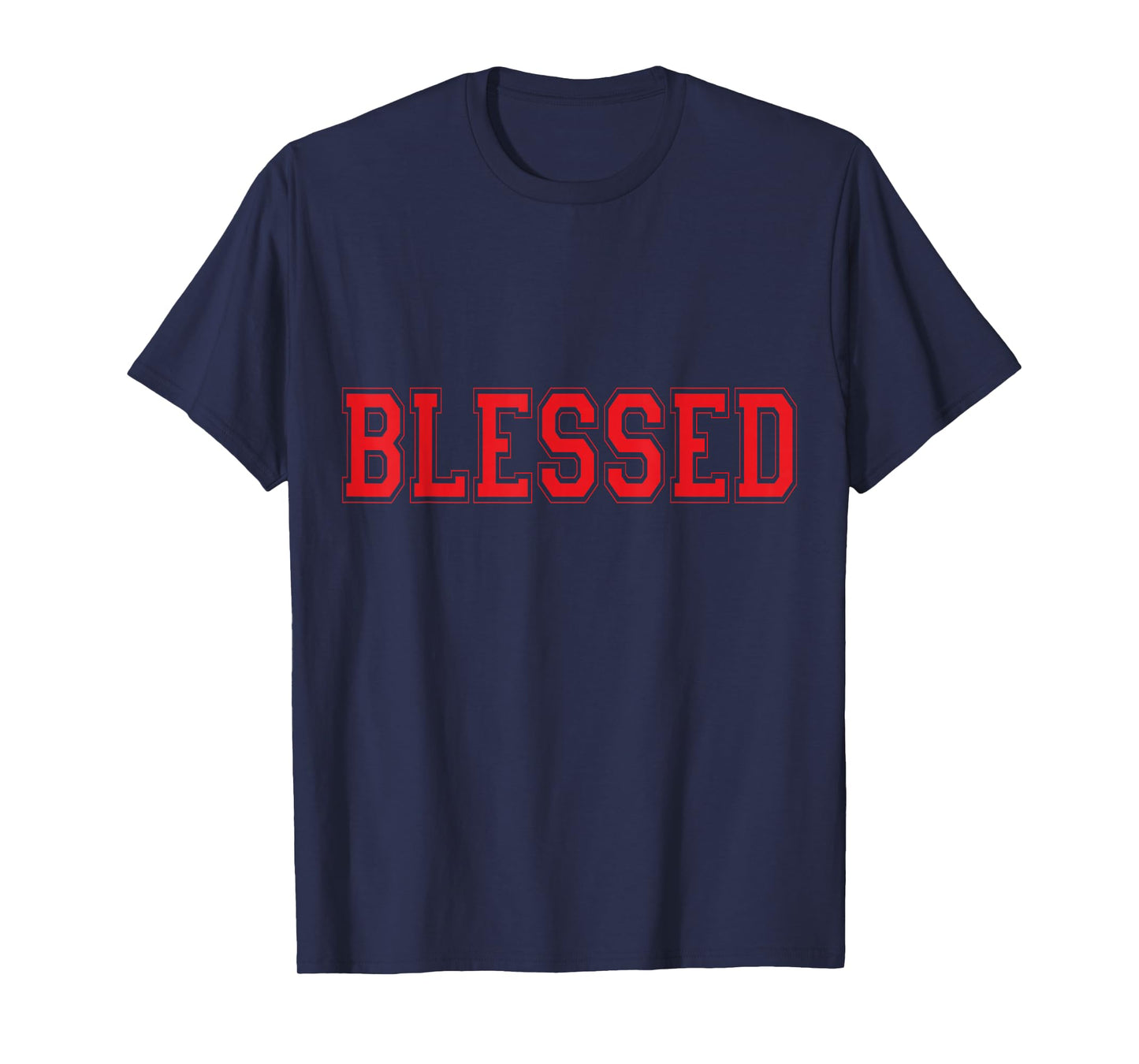 Christian T Shirts Blessed (Red) T-Shirt