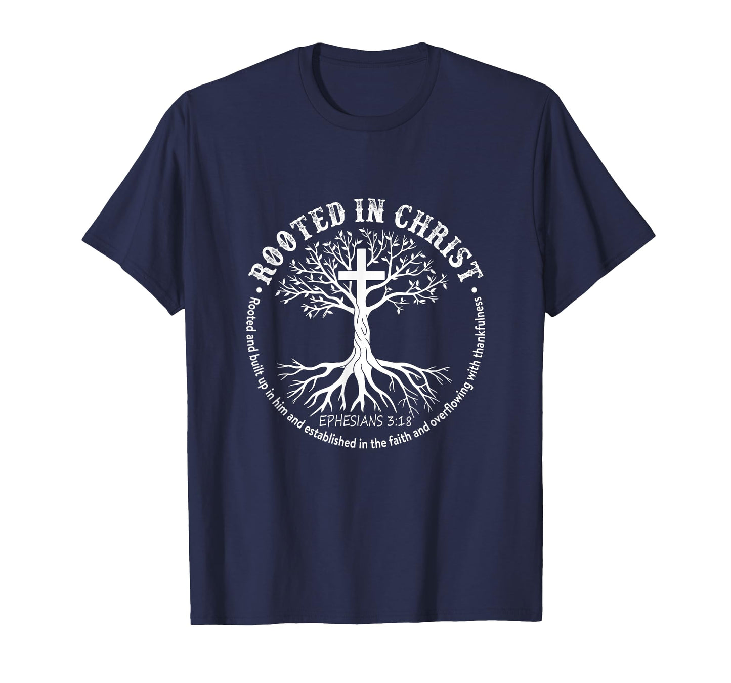 Jesus Cross Pray Bible Rooted In Christ Christian Men Women T-Shirt
