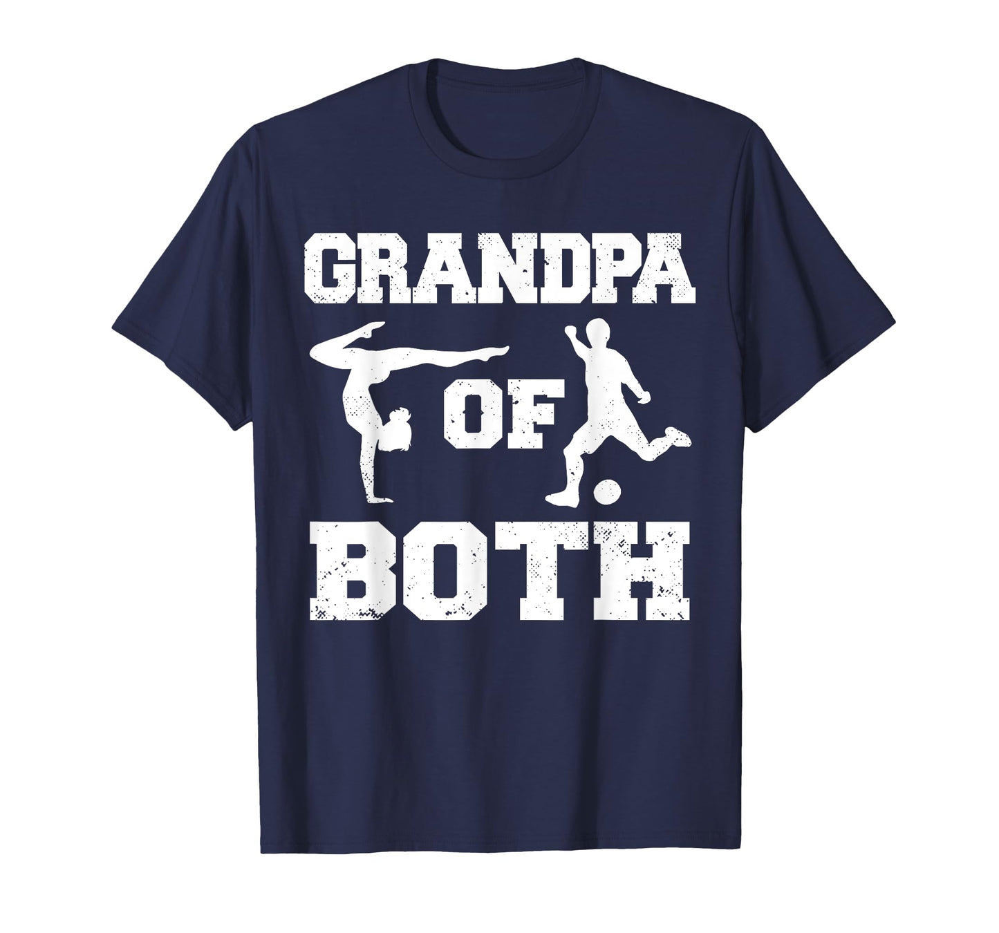 Grandpa Of Both Funny Soccer and Gymnastics Grandpa T-Shirt