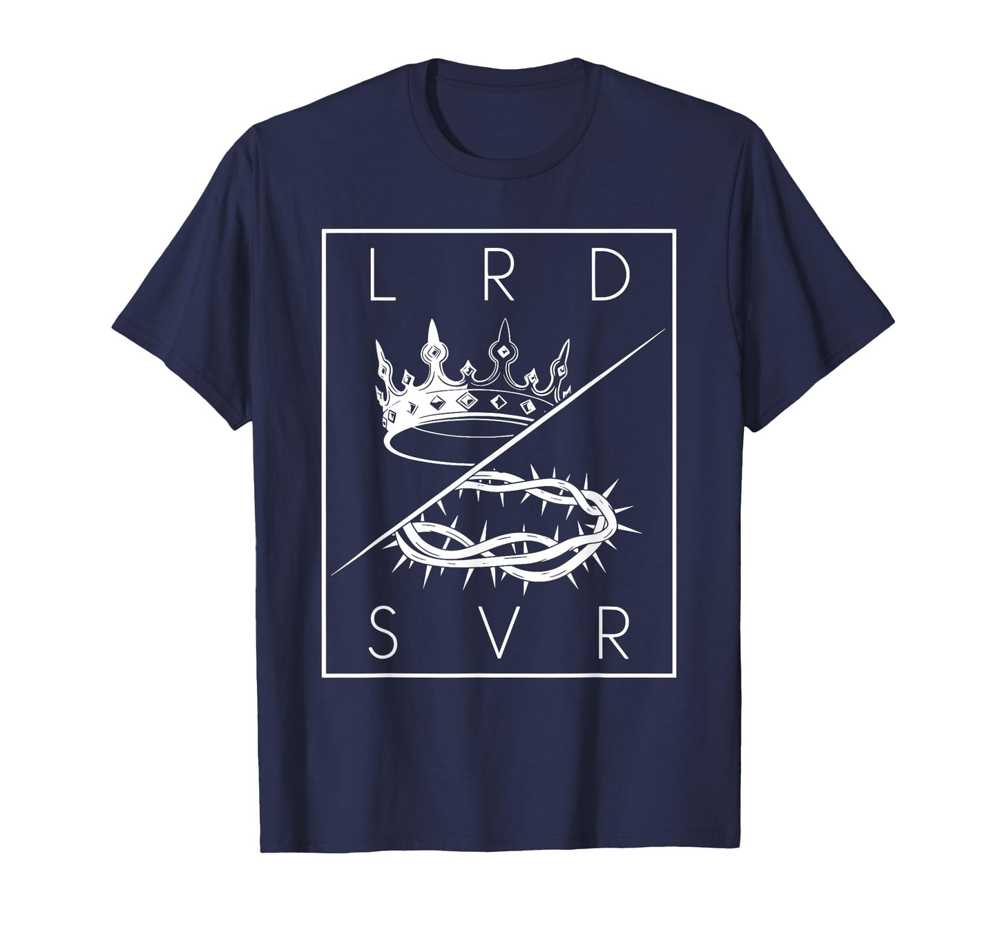 Crown Thorn Monochrome LRD SVR Symbolic Religious Art T-Shirt