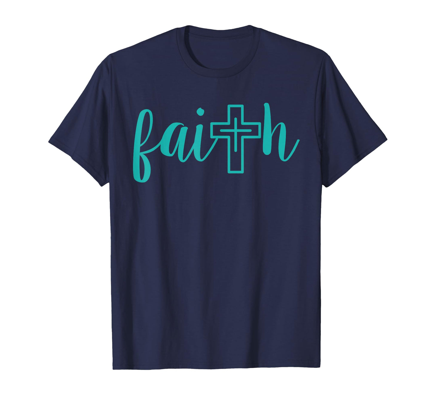 Christian Faith Teal Cross Bible Study Thank You Gift T-Shirt